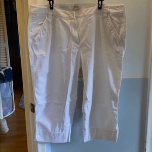 Talbots white stretch capris